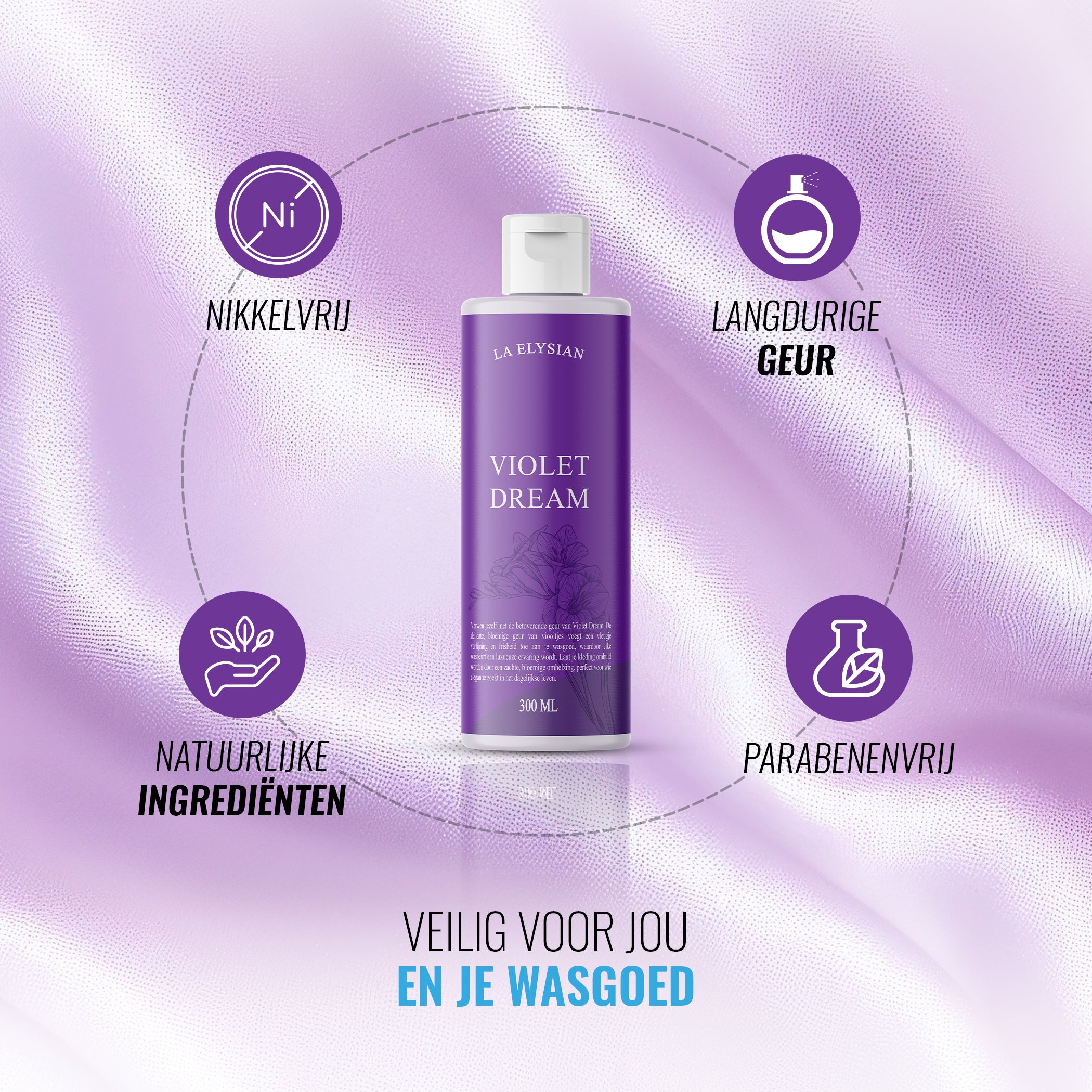 La Elysian Violet Dream Wasparfum – 300ml - 60 Wasbeurten - Inclusief Maatbeker