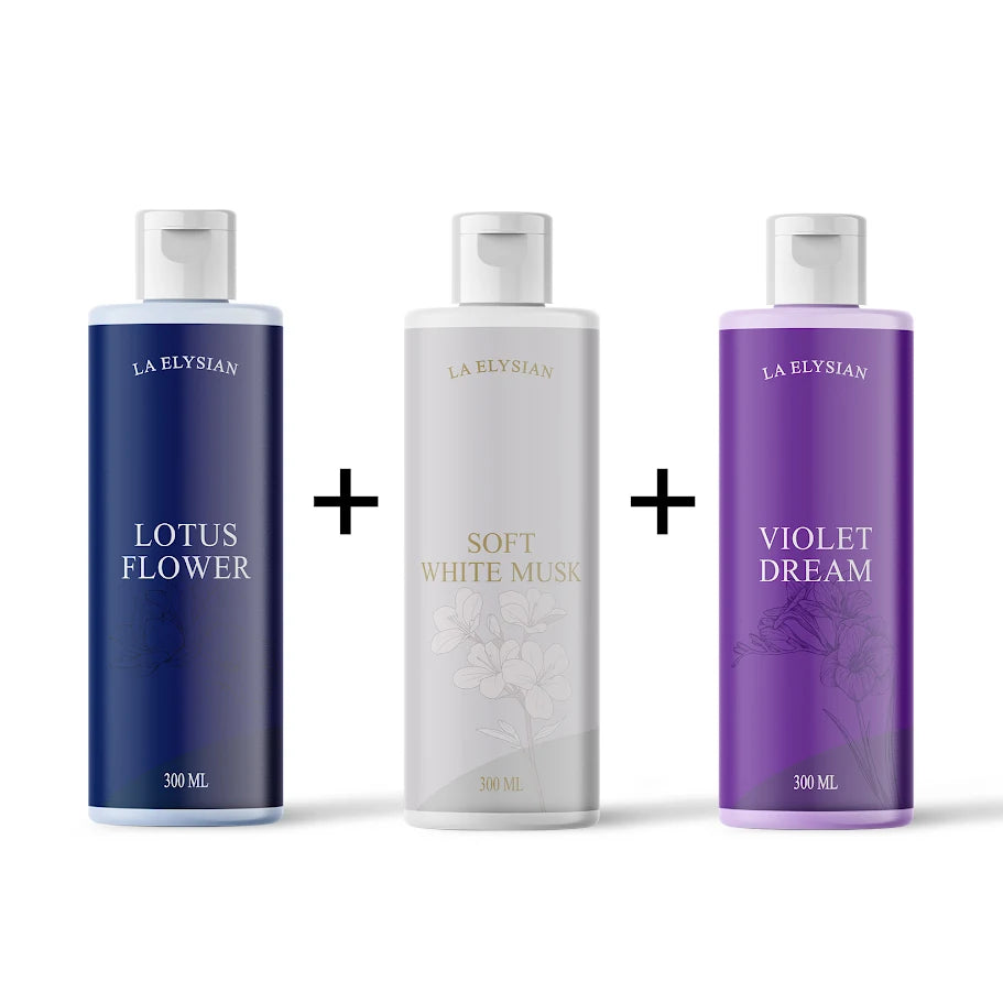 Combi Deal 3 Stuks - Lotus Flower & Soft White Musk & Violet Dream