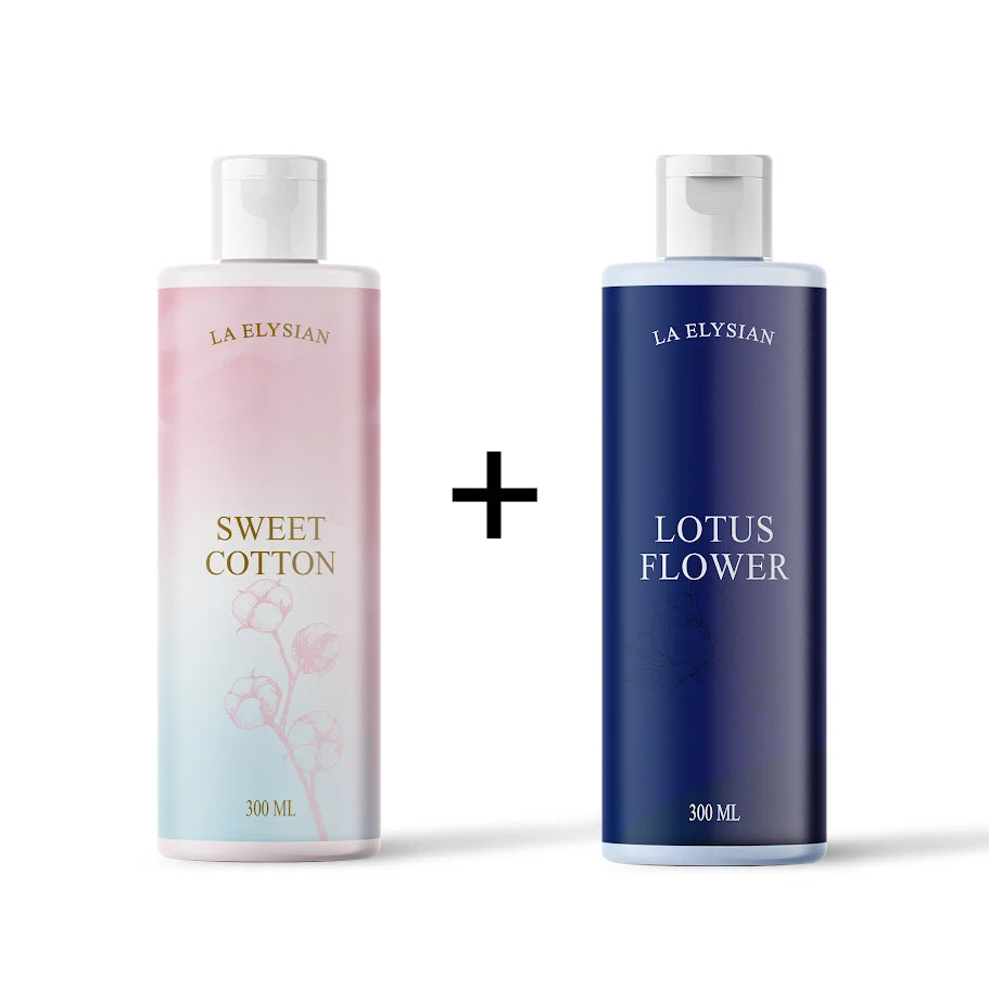 Offre combinée 2 flacons - Musc blanc doux et Rose éternelle