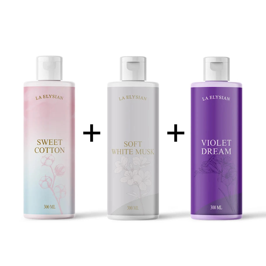 Combi Deal 3 Stuks - Sweet Cotton, Soft White Musk & Violet Dream